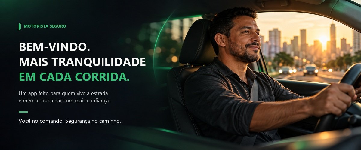 Motorista dirigindo tranquilo com o Motorista Seguro
